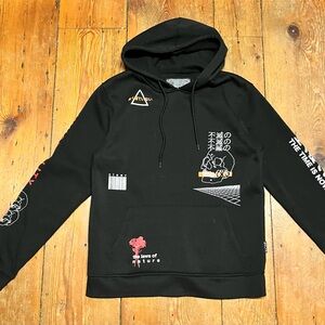 Brooklyn Cloth Black Crewneck Hoodie with Graphic Print